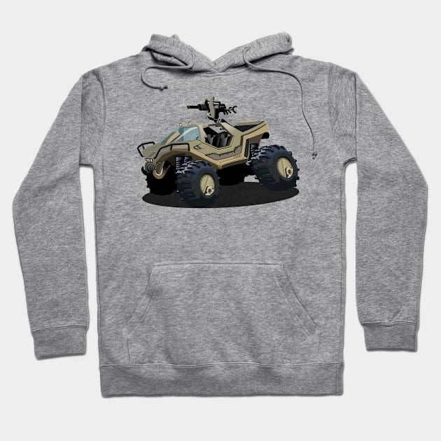 Cartoon sci-fi vehicle Hoodie by Mechanik